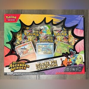 New! Pokémon TCG Ascended Heroes First Partners Deluxe Pin Collection - ME